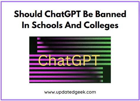 Why should ChatGPT be banned in schools?