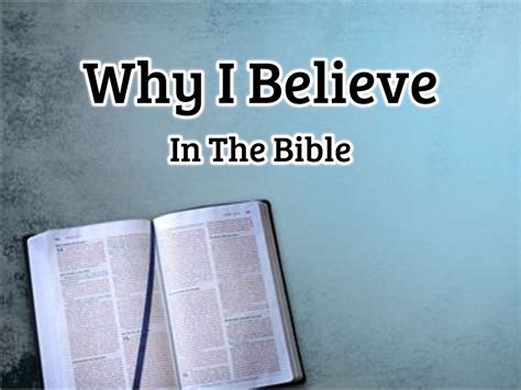 Why should we believe the Bible?