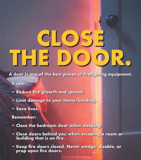 Why should you close your bedroom door at night?