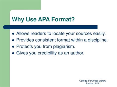 Why use APA?