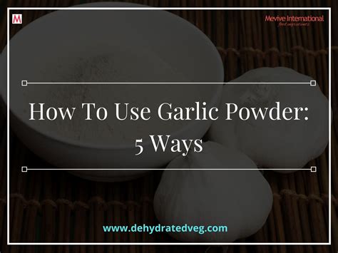 Why use garlic powder instead of garlic?