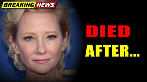 Why was Anne Heche sad?