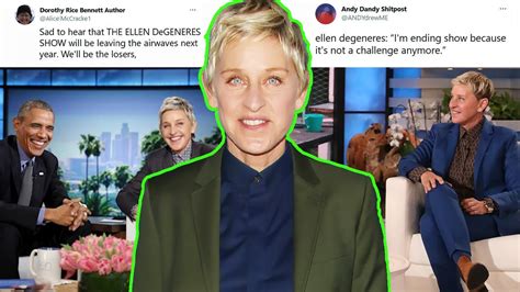 Why was Ellen forced to cancel her show?