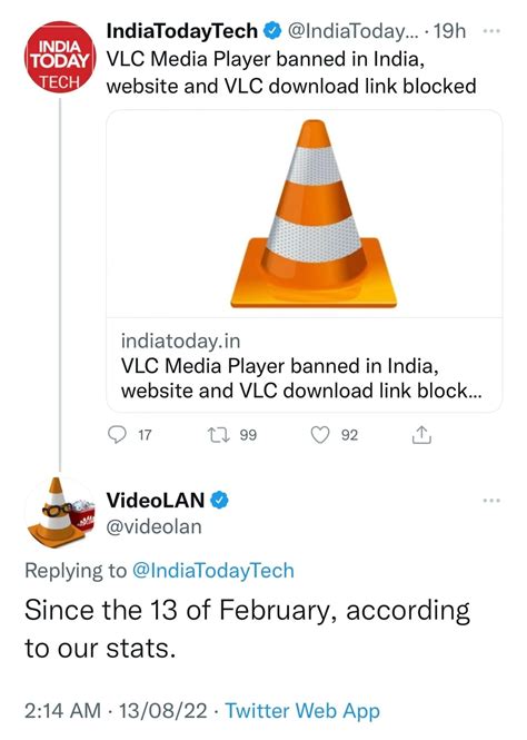 Why was VLC banned in India?