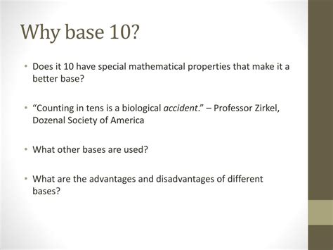 Why was base 10 chosen?