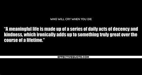 Why we should not cry when someone dies?