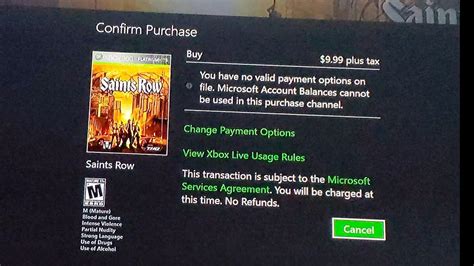 Why won t Xbox let me buy a game?