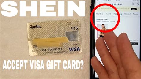 Why won t my Visa gift card work on shein?