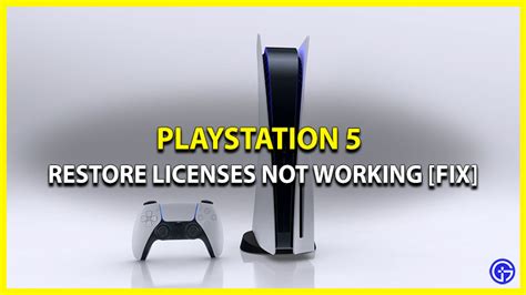 Why won t my licenses restore on PS5?