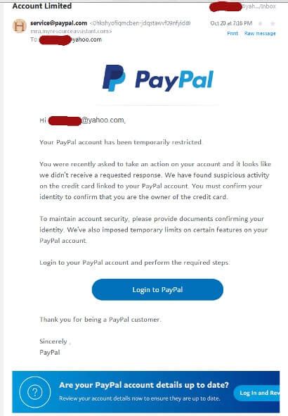 Why would a scammer want my PayPal account?