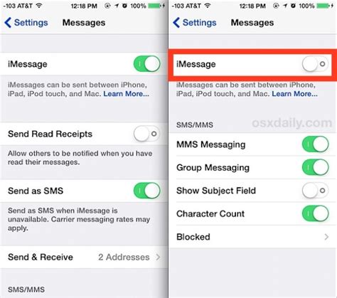 Why would someone disable iMessage?