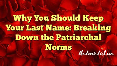 Why you should keep your last name?