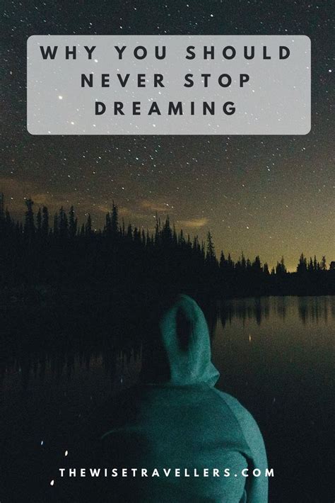 Why you should never stop dreaming?