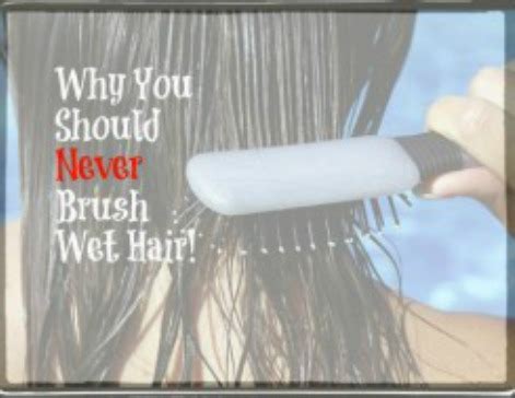 Why you shouldn't brush wet hair?