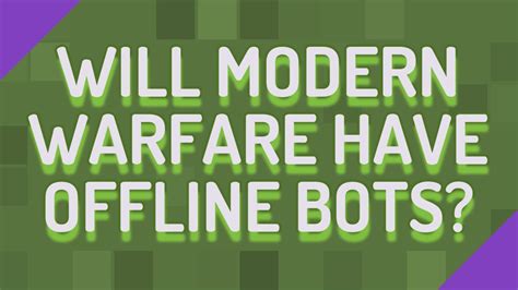 Will MW2 have offline mode?