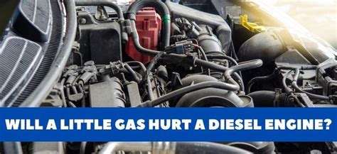 Will a little gas hurt a diesel engine?