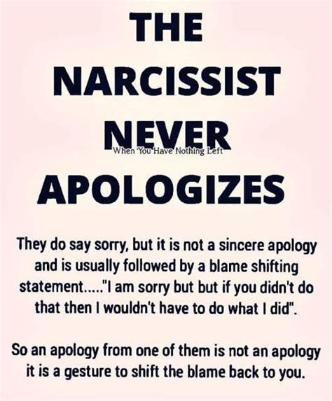 Will a narcissist apologize?
