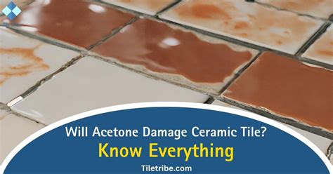 Will acetone damage glazed ceramic?