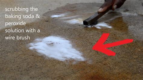 Will baking soda remove rust from concrete?