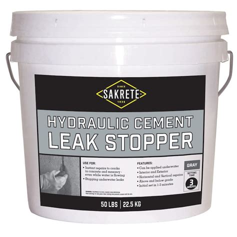 Will hydraulic cement stop leaks?