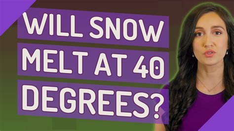 Will ice melt at 40 degrees?