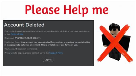 Will my Roblox account be deleted?