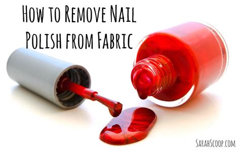 Will nail polish remover ruin fabric?