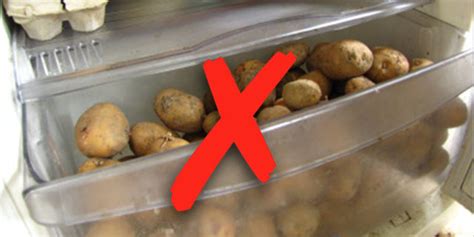 Will potatoes rot in the fridge?