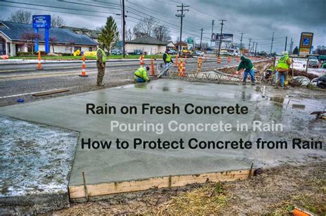 Will rain ruin fresh concrete?