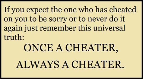 Will you always cheat if you cheat once?